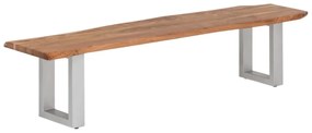 furniture-nabytek.cz - Masívna lavica Bullwer z akáciového dreva, lakovaná, hnedá – 190×40 cm