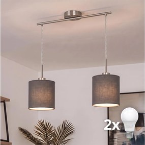 Brilagi - LED luster na lanku NUBILA 2xE27/60W/230V antracit