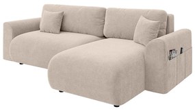 Béžová rozkladacia rohová pohovka (variabilná) Lorine – Ropez