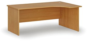 Kancelársky rohový pracovný stôl PRIMO WOOD, 1800 x 1200 mm, pravý, buk