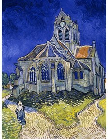 Obraz - 30x40 cm reprodukcia The Church at Auvers, Vincent van Gogh – Fedkolor
