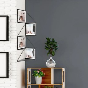 Tutumi Tutumi, rohová kovová polica na fotky 17x17x67 cm, čierna, HOM-06969