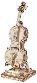 Robotime drevené 3D puzzle Violončelo 58 ks