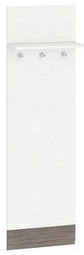 Konsimo Sp. z o.o. Sp. k. Nástenný vešiak SARPA 136x40 cm biela/hnedá 11068.26.151