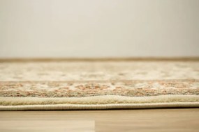 Koberec Super Rose D373A Ornament svetlobéžový / krémový ovál