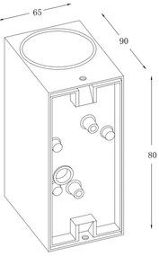 RED - Design Rendl - R12028 - LED Vonkajšie nástenné svietidlo KUBI 2xLED/3W/230V IP54
