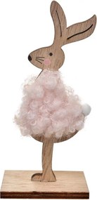 Drevená dekorácia králiček Lapin Boisé - 5*4*12 cm