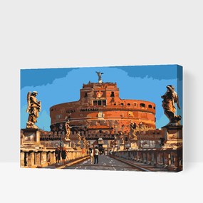 Gario Maľovanie podľa čísel Anjelský hrad v Ríme Rozmery: 120 x 80 cm, Rámovanie: S vnútorným rámom