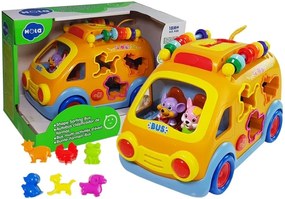 LEAN TOYS Autobus s vkladacími dielami s edukačným počítadlom