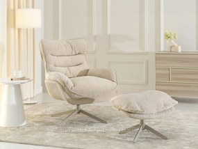Relaxačné kreslo Karenteno (béžová). Akcia -15%. Vlastná spoľahlivá doprava až k Vám domov. 1135820