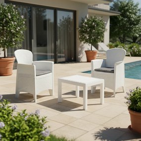 I.P.A.E-Progarden Záhradný set AKITA, 3-dielny, biela