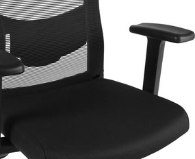 Kancelárska ergonomická stolička Neoseat LORELI — čierna, nosnosť 150 kg