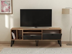 TV stolík/skrinka Dubeki 2 (borovica atlantická + čierna) . Vlastná spoľahlivá doprava až k Vám domov. 1095315