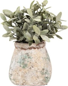 Dekoratívny béžový antik terakotový kvetináč Teracci M - 14*14*13 cm