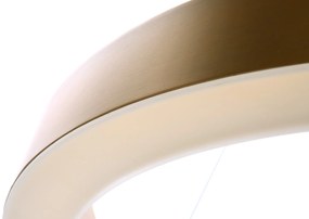 ZÁVĚSNÁ LAMPA KRUH LED XL PRŮMĚR 80CM OCEL MOSAZ AKRYL