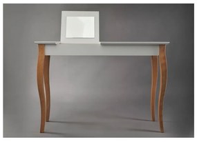 Biely toaletný stolík so zrkadlom Ragaba Dressing Table, dĺžka 105 cm