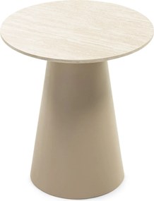 Odkladací stolík Sakala 45 cm travertín/béžový
