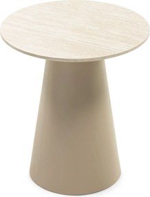Odkladací stolík Sakala 45 cm travertín/béžový
