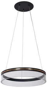 Toolight Toolight, LED závesné svietidlo 40cm APP1191-CP, čierna-zlatá, OSW-40022