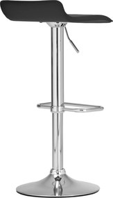 Barová stolička Dyn - podnož chróm - Čierna