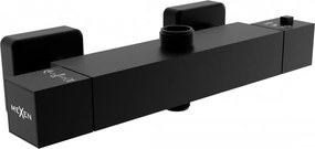 Mexen Cube termostatická sprchová batéria, čierna - 77250-70