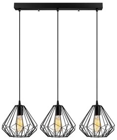 Čierne závesné svietidlo s kovovým tienidlom Diamond – Opviq lights