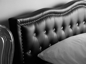 Manželská posteľ 180 cm MATH (s roštom) (čierna). Vlastná spoľahlivá doprava až k Vám domov. 1007353