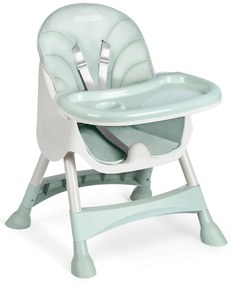 Ricokids Detská jedálenská stolička Milo so stolíkom zelená