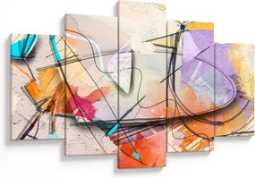 Obraz - Abstrakcia, vtáčik (150x105 cm)