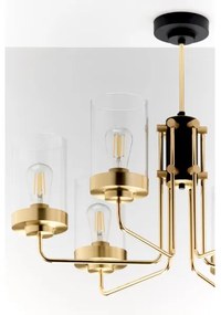 Jupiter 2089 - Luster na tyči RAMIREZ 6xE27/15W/230V zlatá/čierna