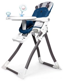 Detská jedálenská stolička – rozkladacia | tmavo modrá