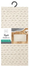 Krémová kúpeľňová predložka 50x80 cm Ariel – douceur d'intérieur