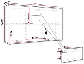 Komoda Alkyra K3D2SZ AK02 (biela). Vlastná spoľahlivá doprava až k Vám domov. 1053637