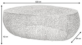 Konferenčný stolík Leaf 120cm strieborný