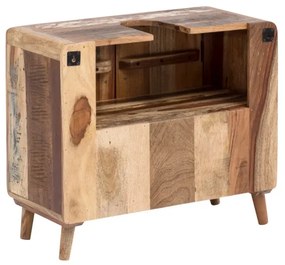 furniture-nabytek.cz - Masívna umývadlová skrinka Calcutta II z recyklovaného dreva, lakovaná, viacfarebná – 70×35×60 cm