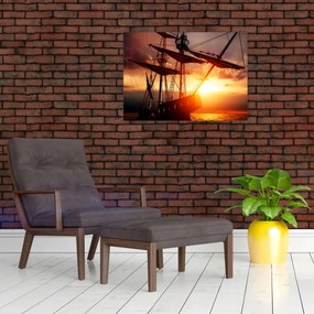 Obraz - Staroveká pirátska loď (70x50 cm)
