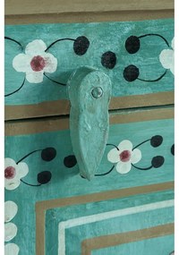 Zelená skrinka z mangového dreva 87x152x38 cm Prem – Støraa