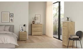 Vysoká komoda v dekore duba v prírodnej farbe 40x107 cm Nova – Tvilum