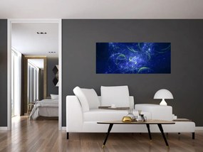 Obraz - modrá abstrakcia (120x50 cm)