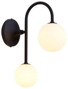 Jupiter 1949 - Nástenné svietidlo SELEN 2xG9/40W/230V čierna