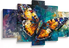 Obraz - Motýľ, olejomaľba (150x105 cm)