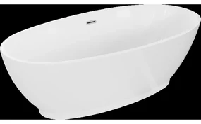 Mexen Bilbao voľne stojaca vaňa 180 x 90 cm, biela, prepad chróm - 51311809000-01