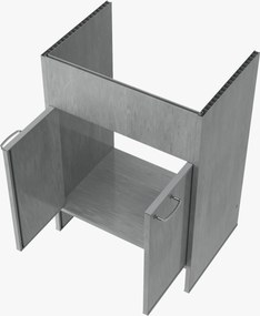 Gamma Selva, skrinka pod výlevku 572×380×798 mm, PVC, šedá, GMA-SZDPCV-G