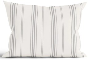 Bavlnená obliečka na vankúš Natural 40 × 60 cm - Prúžky šedé