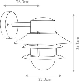Elstead COPENHAGEN - Vonkajšie nástenné svietidlo COPENHAGEN 1xE27/60W/230V IP44
