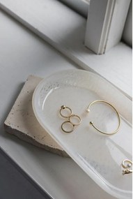 Sklenená dekoratívna tácka 14x25,5 cm Opal – Mette Ditmer Denmark