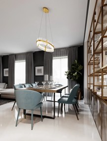 LED stmievateľný platinum zlaté dizajnové svietidlo Kezo 90