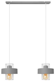Luster na lanku VOLTA 2xE27/15W/230V šedá