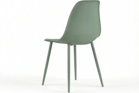 Jedálenská stolička OSAKA plastová, šalviovo zelená