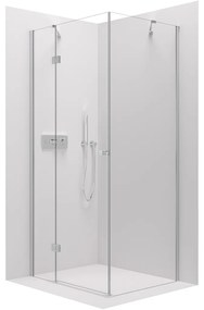 Cerano Marino, sprchovací kút 100(dvere) x 70(stena) x 190 cm, 6mm číre sklo, chrómový profil, CER-CER-422772
